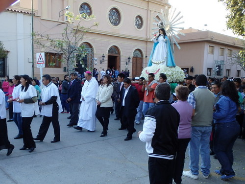 Religious Procession Honoring Mary and the Miracle of Jesus, in Cafayate.